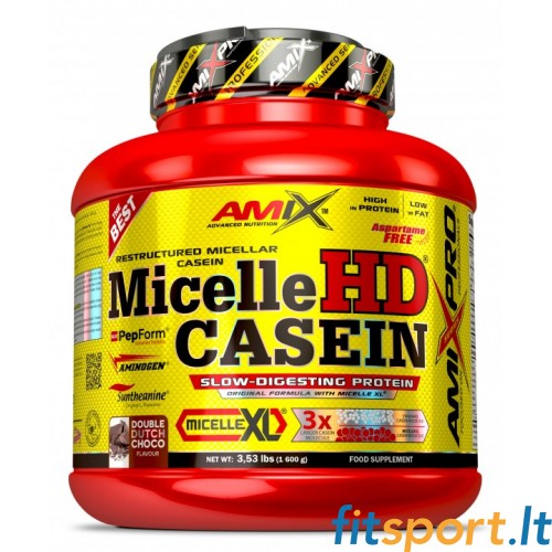AmixPro MicelleHD Casein (MicelleHD - geriausia, patentuota kazeino forma) 1600 g 